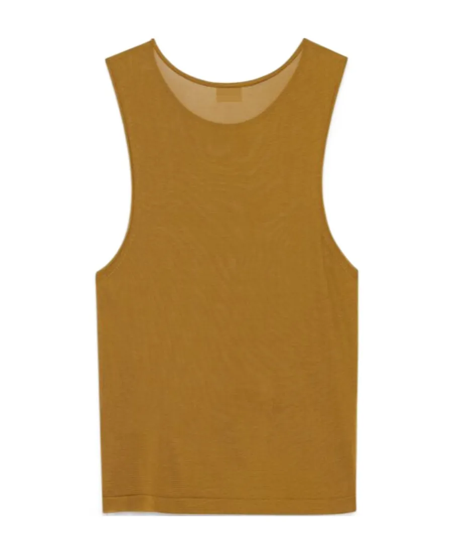 Saint Laurent Sleeveless Cropped Tank Top
