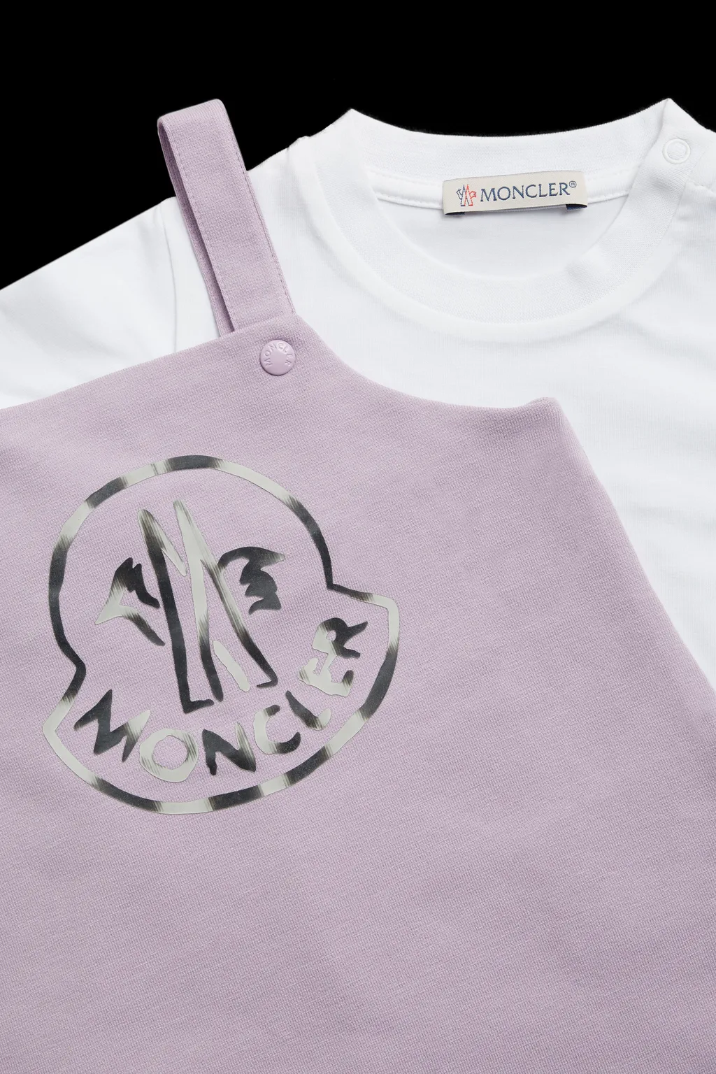 Moncler Enfant Logo Printed Crewneck Short-Sleeved Dress