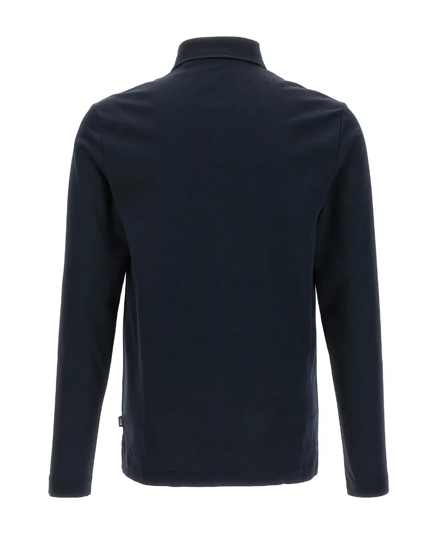 Boss Hugo Boss Logo Patch Long-Sleeved Polo Shirt