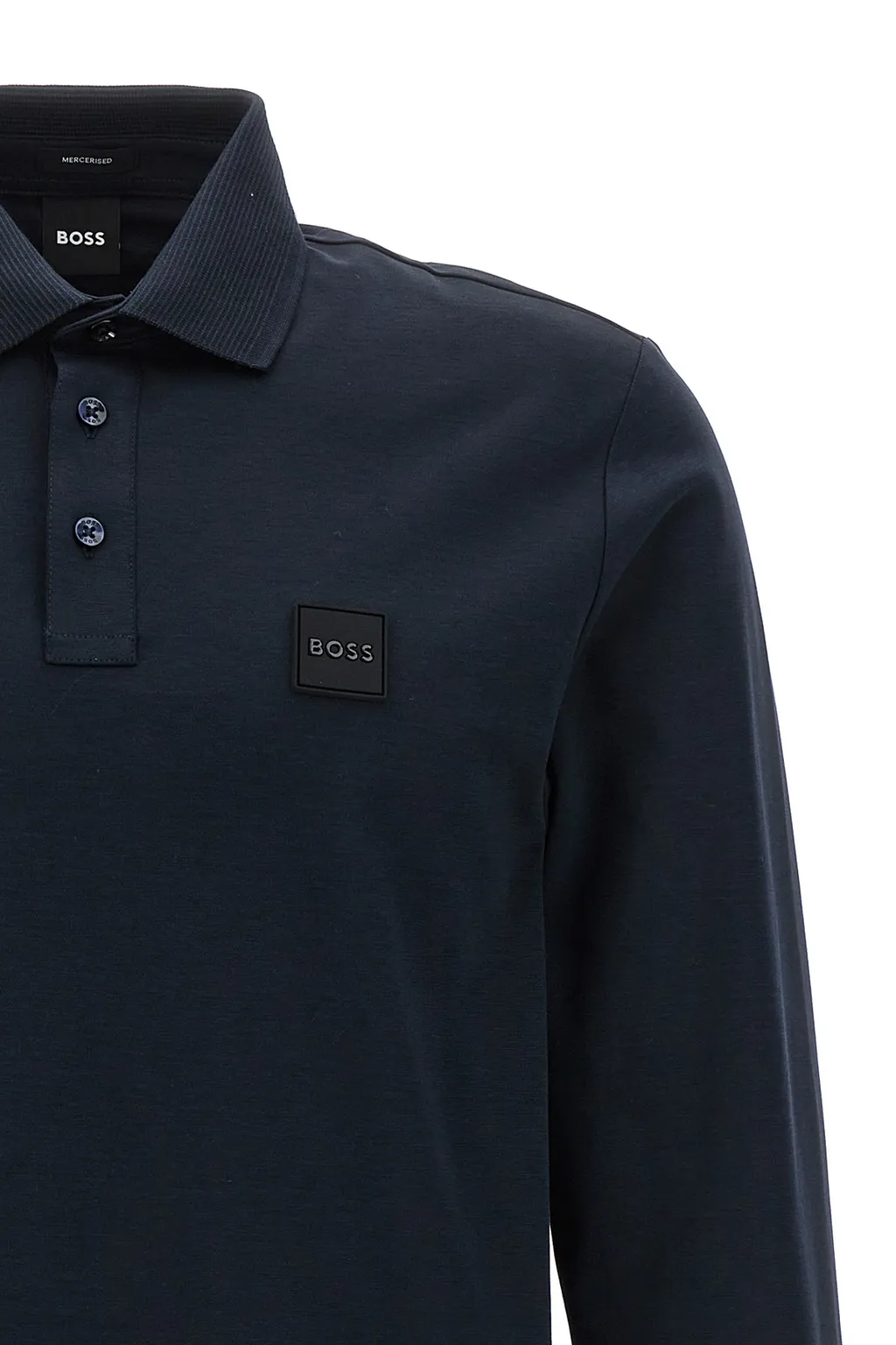 Boss Hugo Boss Logo Patch Long-Sleeved Polo Shirt