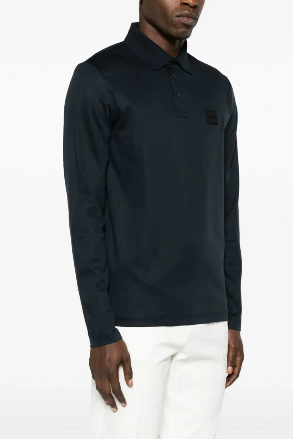 Boss Hugo Boss Logo Patch Long-Sleeved Polo Shirt