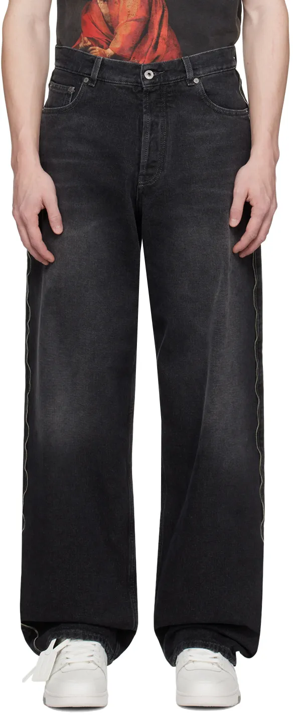 Zip-Trim Loose-Fit Jeans