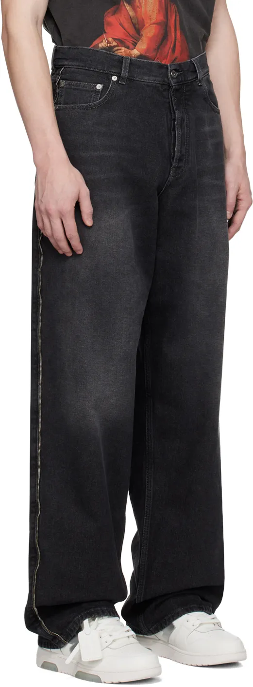 Zip-Trim Loose-Fit Jeans