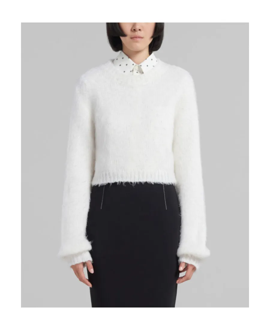 Marni Crewneck Cropped Knit Jumper