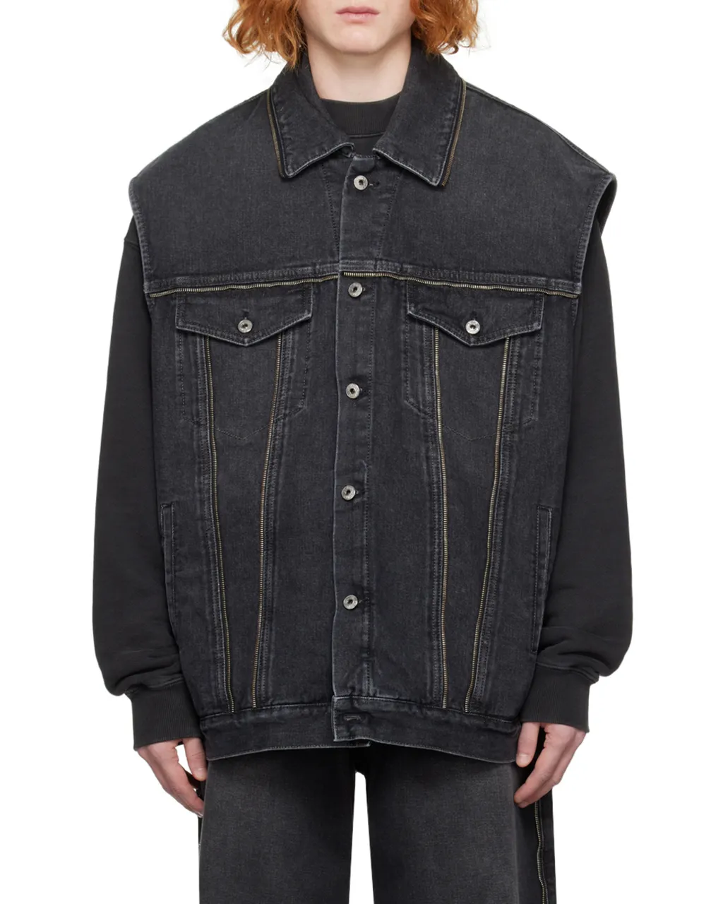 Off-White Buttoned Sleeveless Denim Gilet