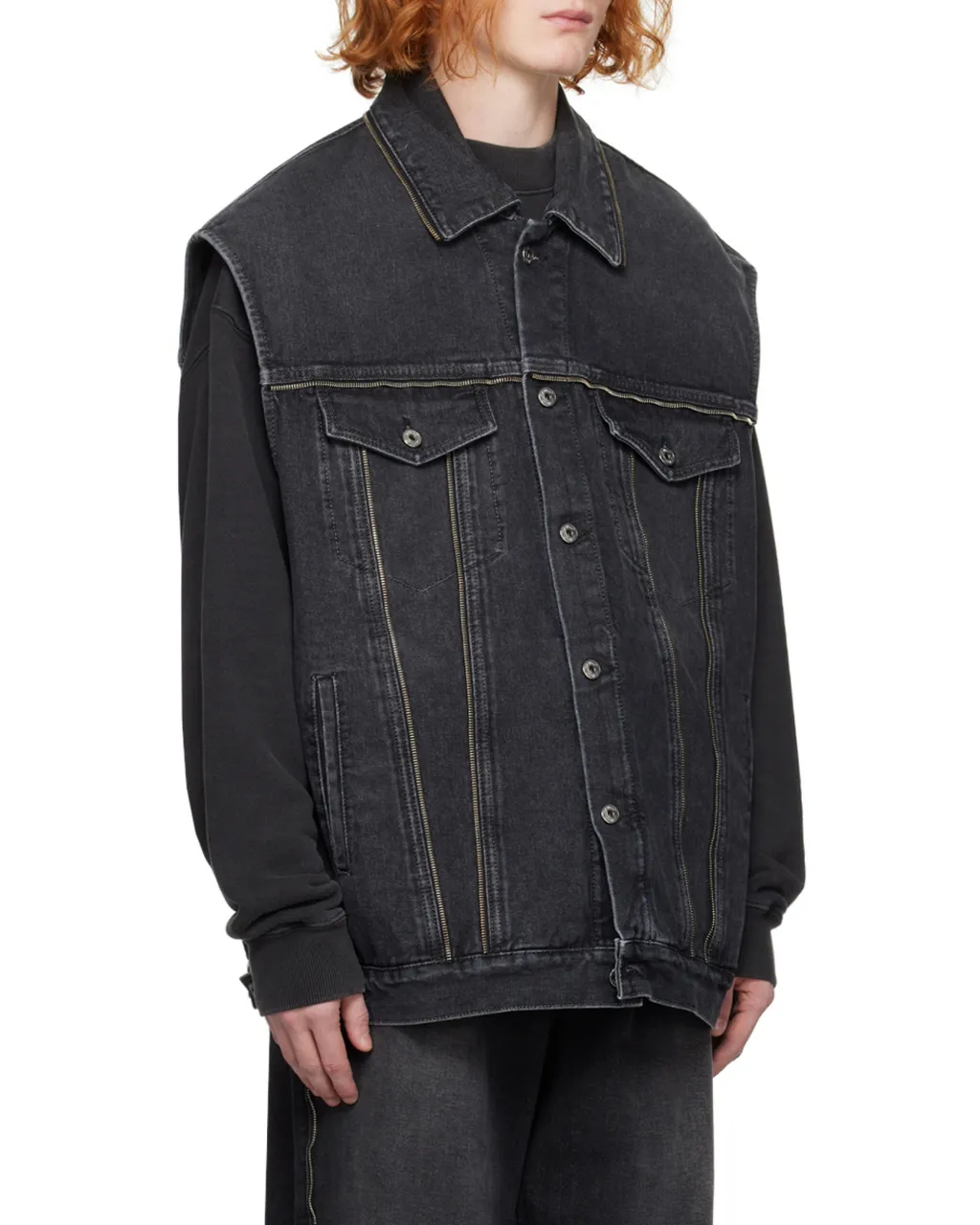 Off-White Buttoned Sleeveless Denim Gilet