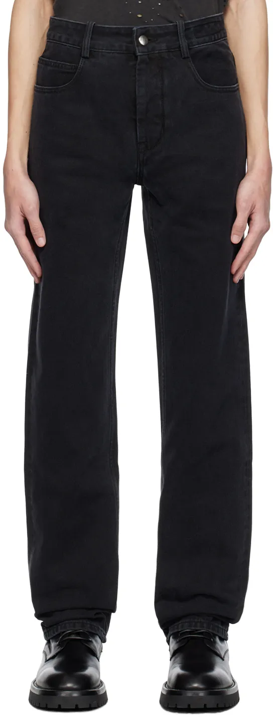 Ann Demeulemeester Drawstring Detailed Denim Jeans