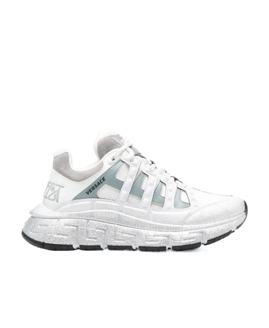 Versace Logo-Printed Lace-Up Sneakers