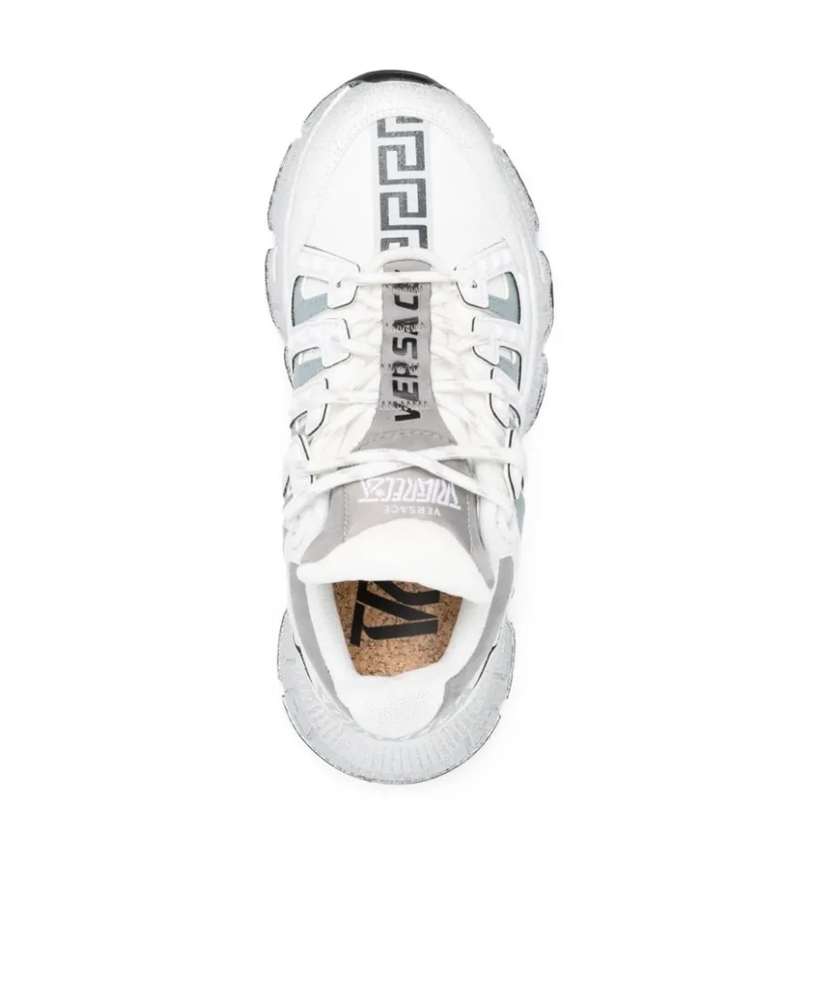Versace Logo-Printed Lace-Up Sneakers