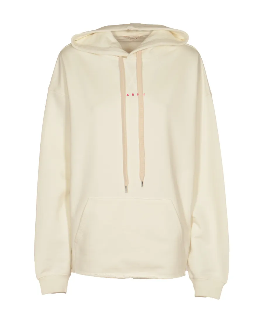 Marni Logo Printed Drawstring Hoodie