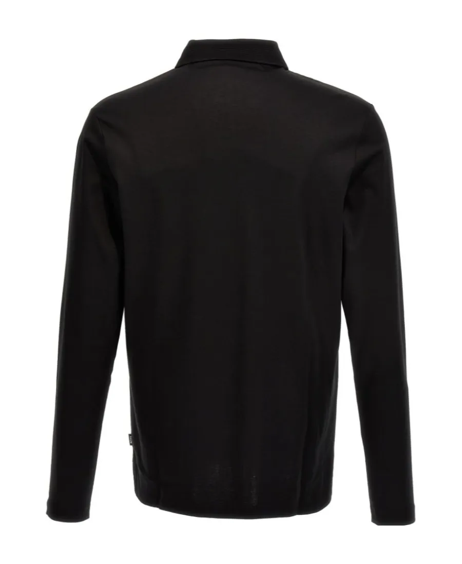Boss Hugo Boss Logo Patch Long-Sleeved Polo Shirt
