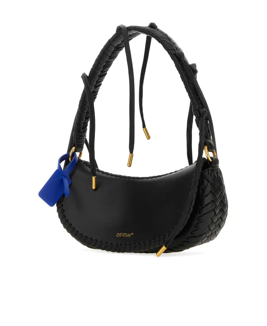 Off-White Braided-Trim Top Handle Bag