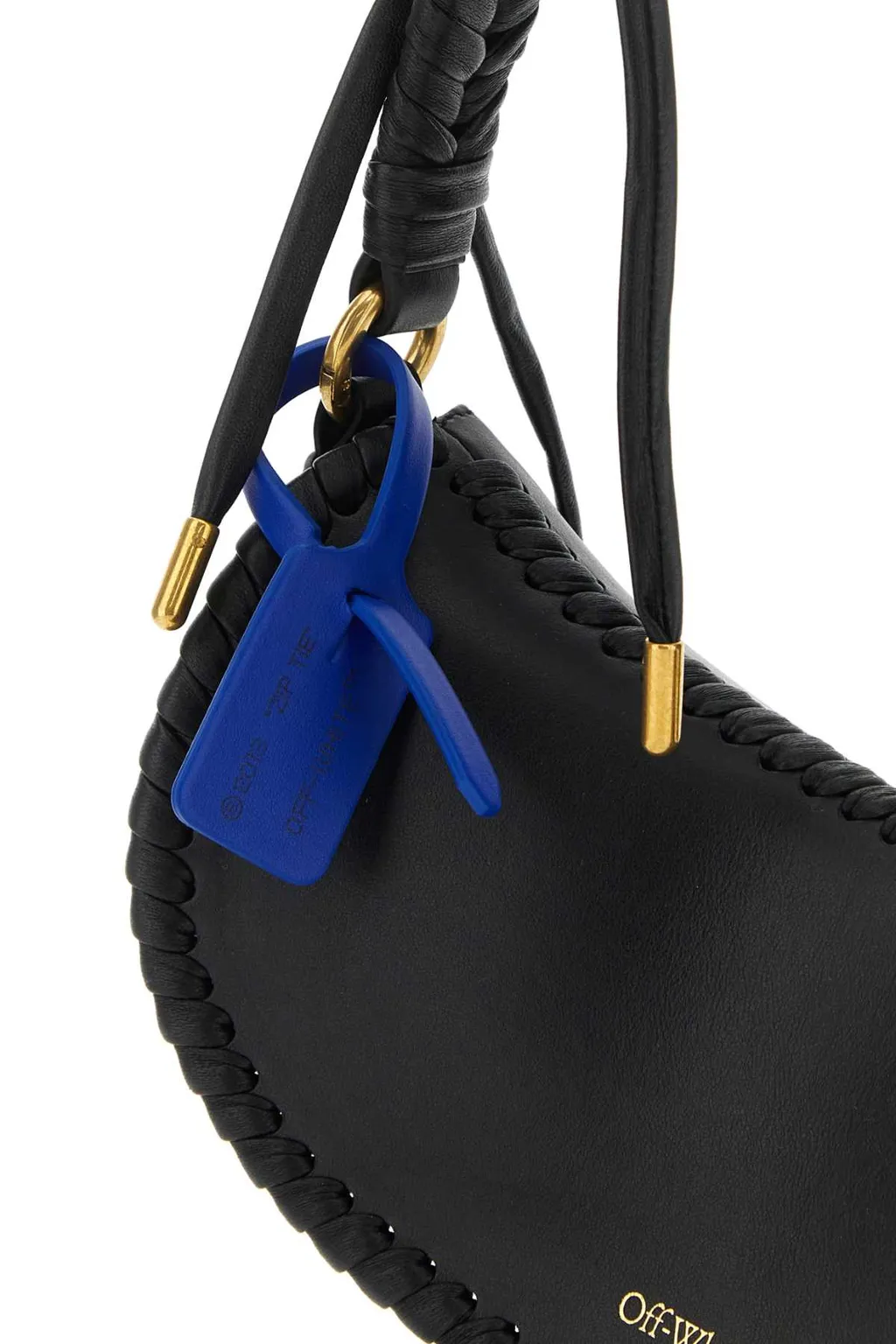 Off-White Braided-Trim Top Handle Bag