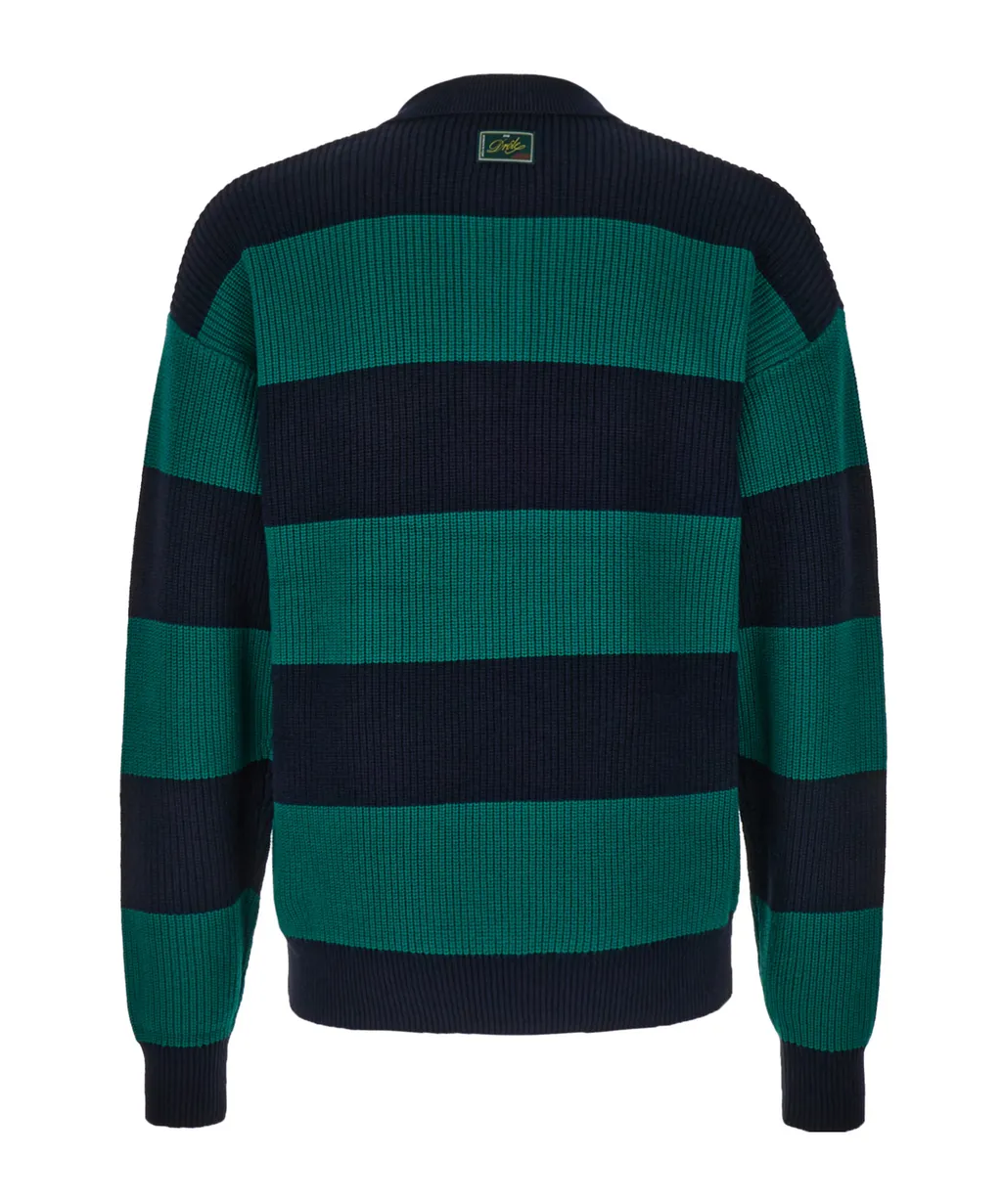 DrÔLe De Monsieur Striped Knitted Polo Jumper