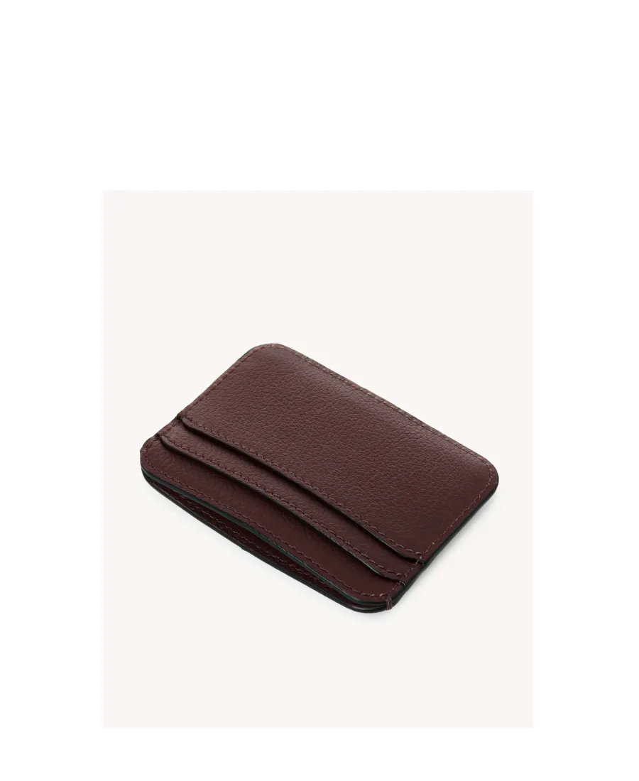 Logo-Plaque Leather Cardholder