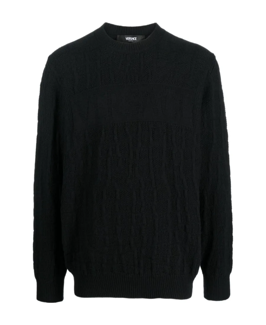 Versace Cable-Knitted Crewneck Jumper