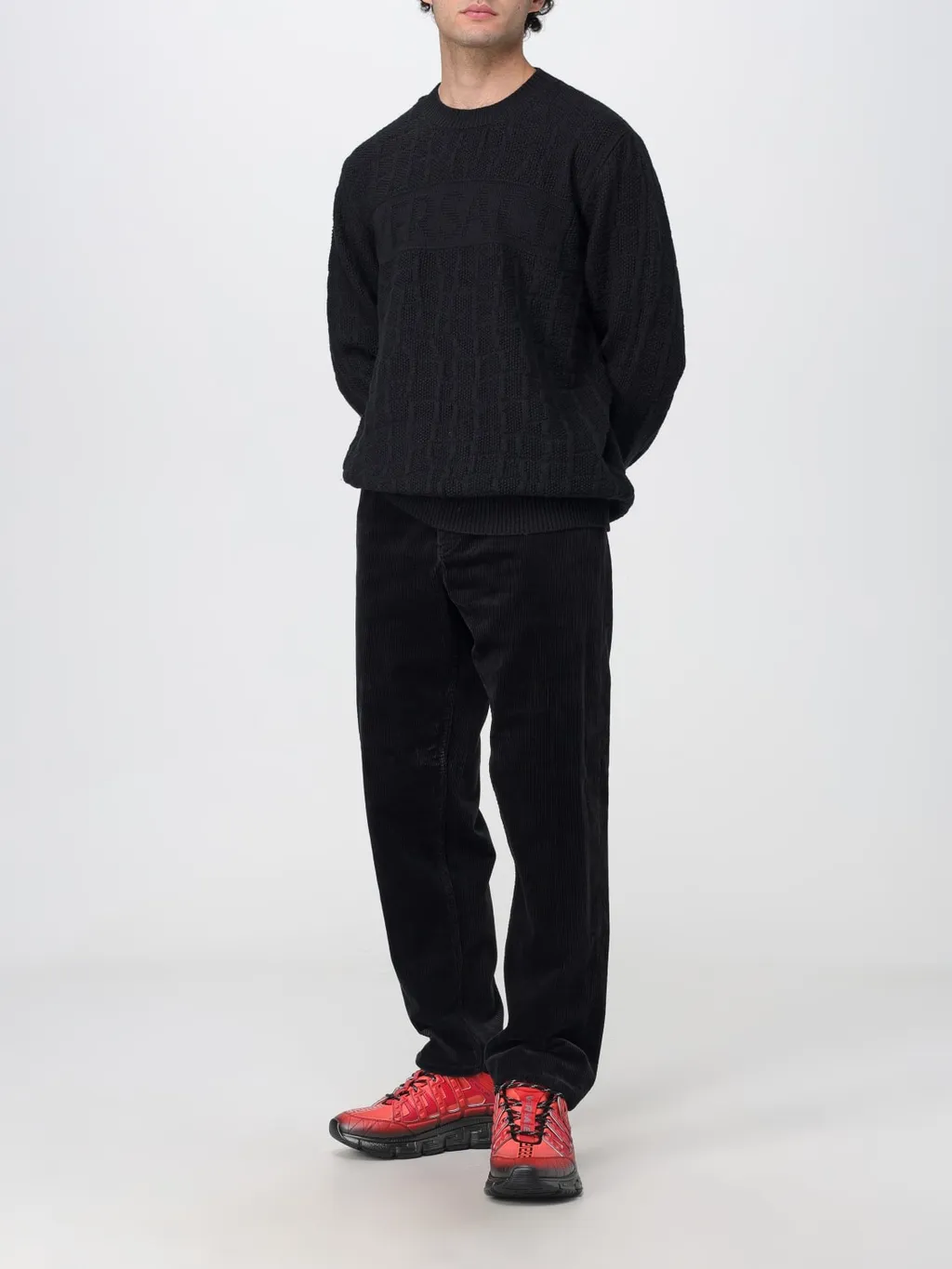 Versace Cable-Knitted Crewneck Jumper
