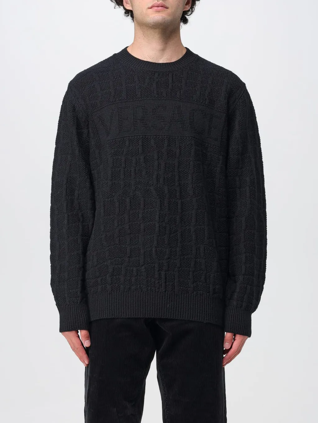Versace Cable-Knitted Crewneck Jumper