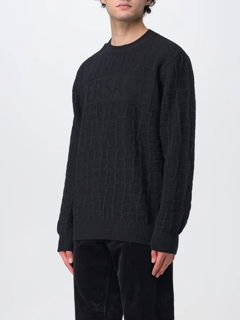 Versace Cable-Knitted Crewneck Jumper