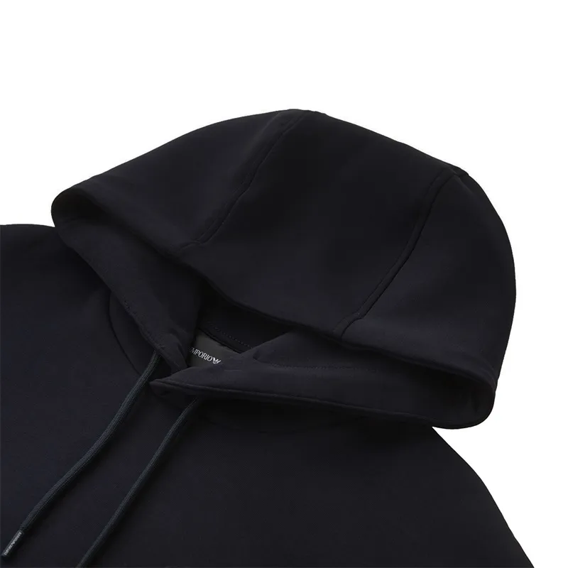 Patch-Detail Drawstring Hoodie