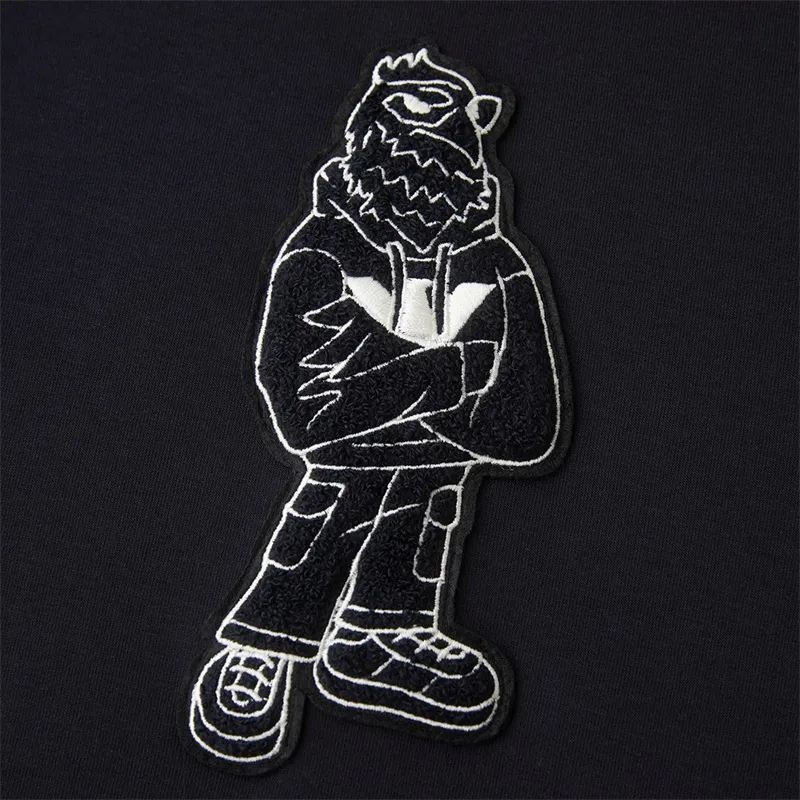 Patch-Detail Drawstring Hoodie