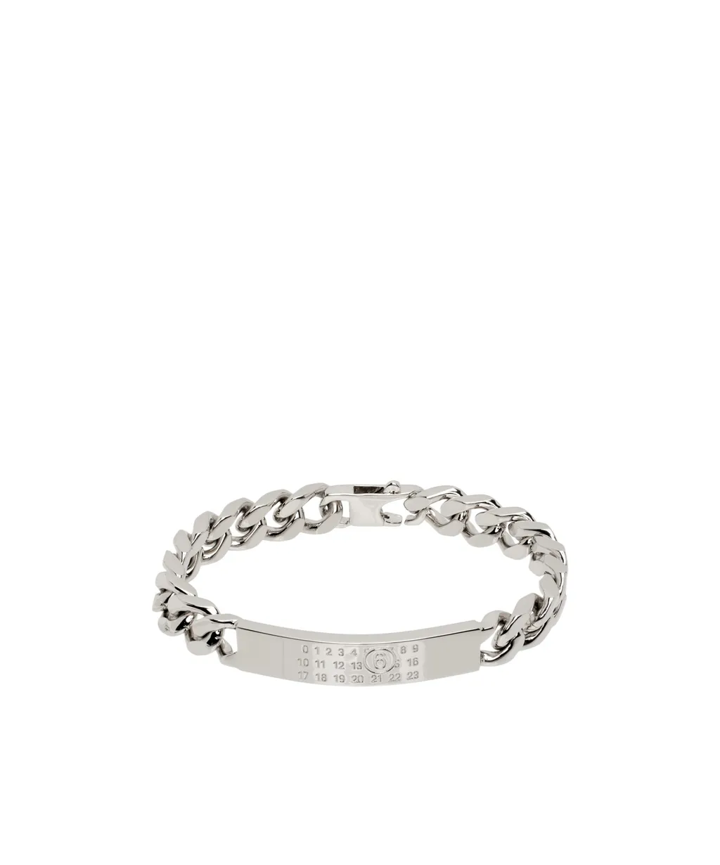 Mm6 Maison Margiela Logo Plaque Chain Bracelet