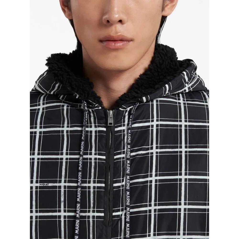 Marni Checked Hooded Jacket
