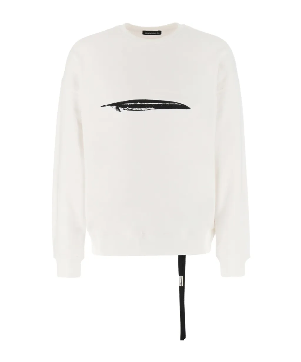 Ann Demeulemeester Motif Printed Crewneck Sweatshirt