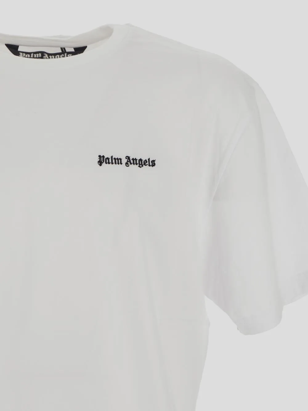Palm Angels Logo Embroidered Crewneck T-Shirt