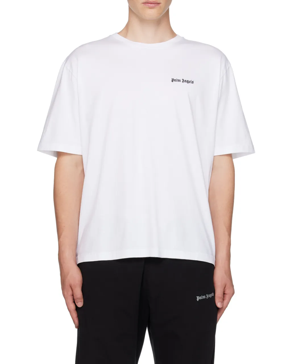 Palm Angels Logo Embroidered Crewneck T-Shirt