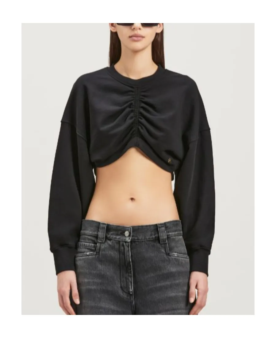 Palm Angels Ruched-Detailed Palm Plaque Sweatshirt