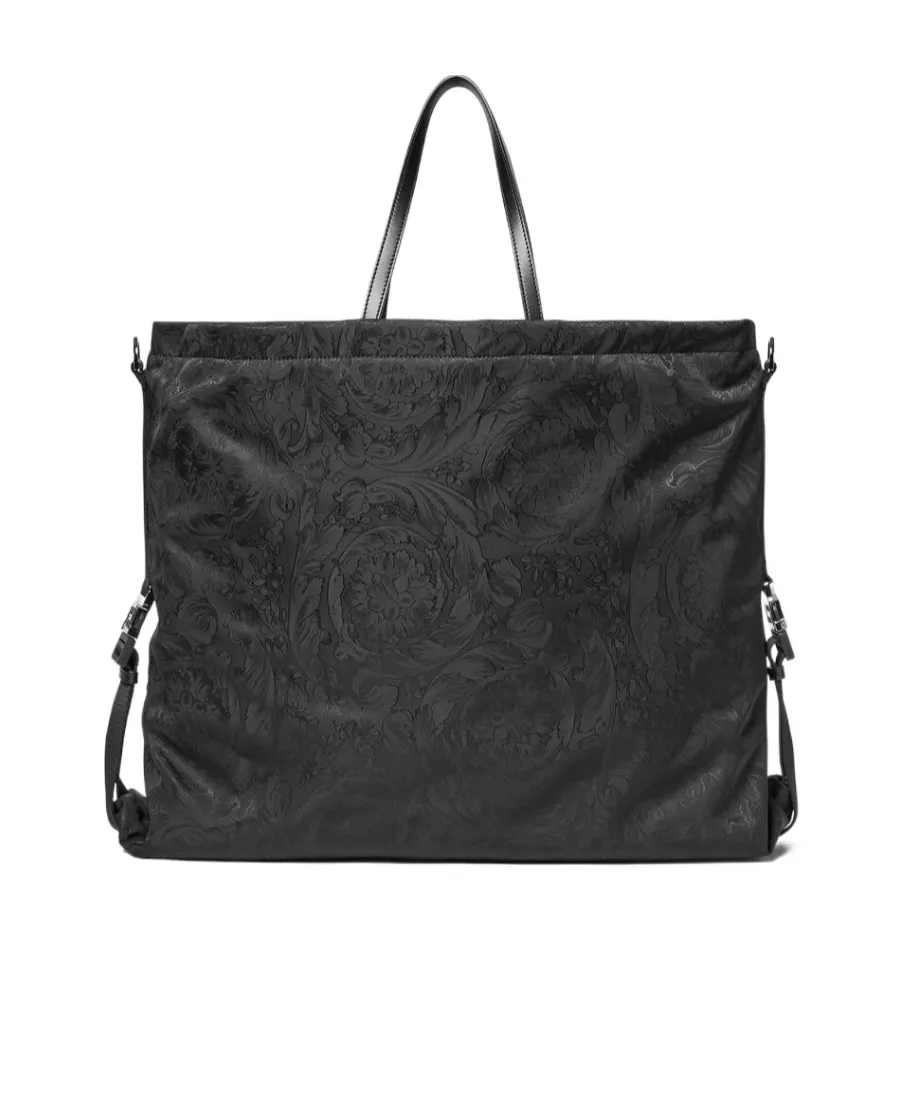 Versace Logo-Patch Open-Top Tote Bag