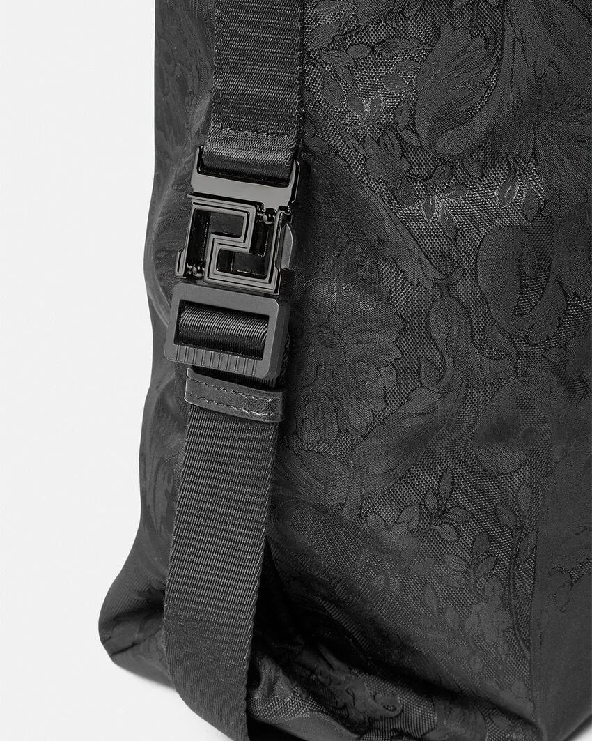 Versace Logo-Patch Open-Top Tote Bag