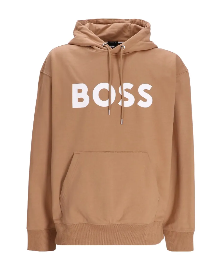 Boss Hugo Boss Logo Printed Drawstring Hoodie