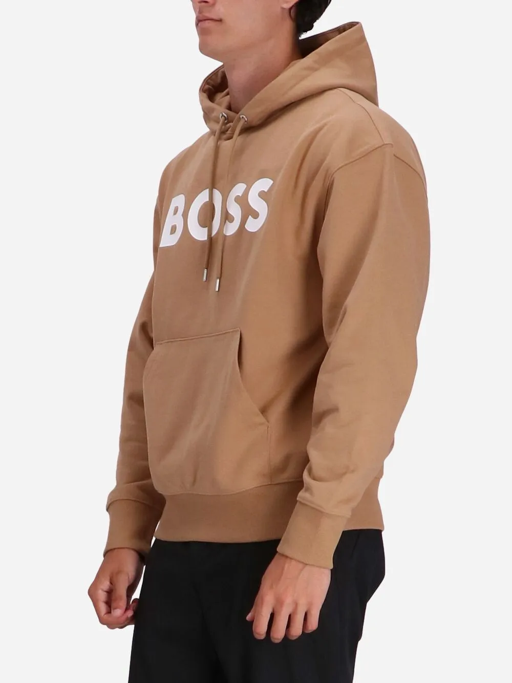 Boss Hugo Boss Logo Printed Drawstring Hoodie