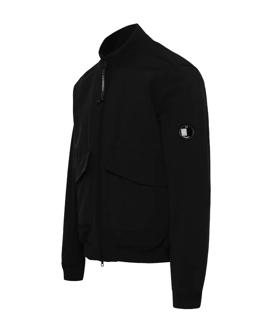 Lens-Detail Zip-Up Bomber Jacket