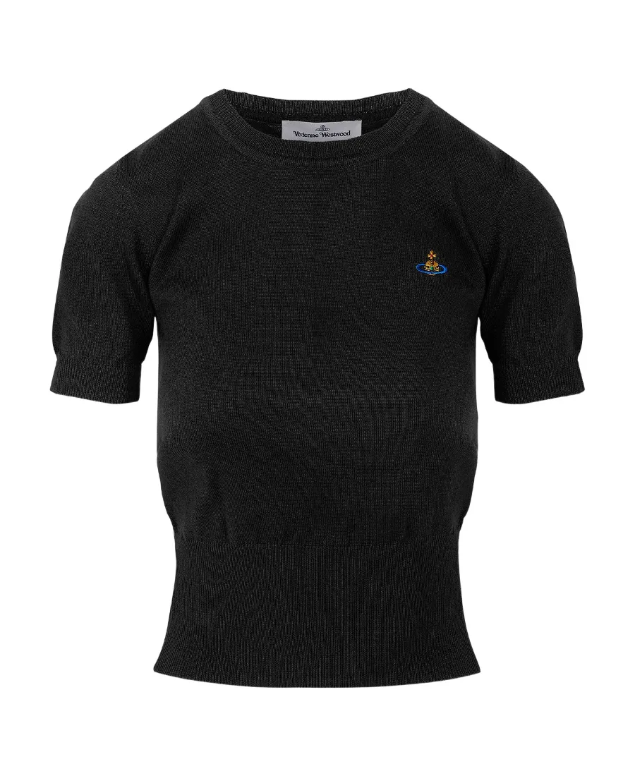 Vivienne Westwood Bea Orb Embroidered Knitted Top