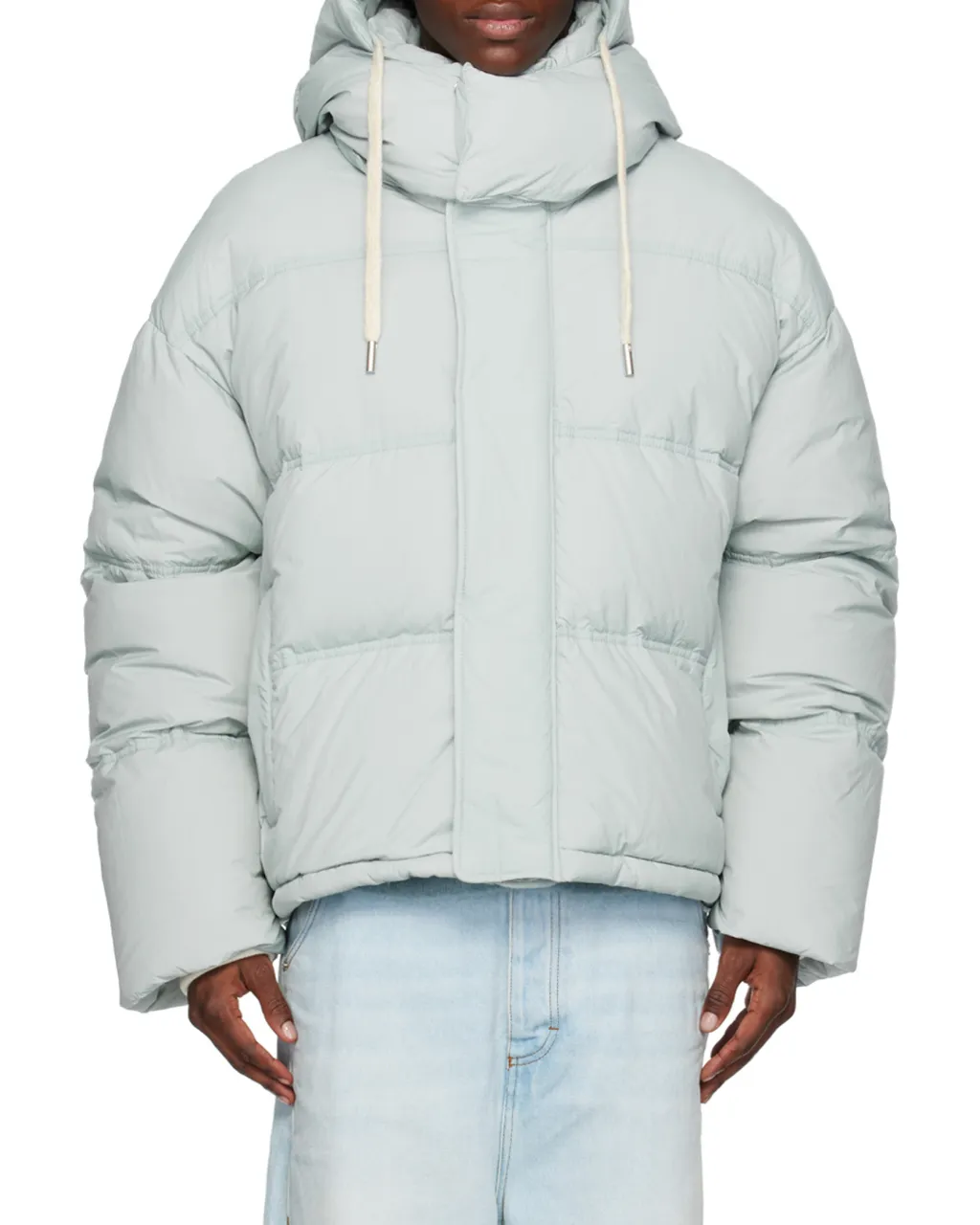 Hooded Pull Rope Down Jacket