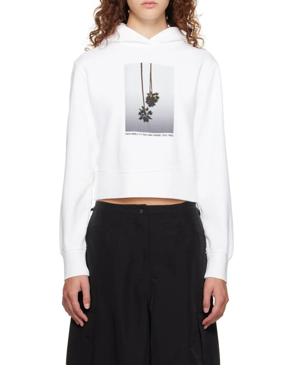 Palm Angels Graphic Printed Drawstring Hoodie