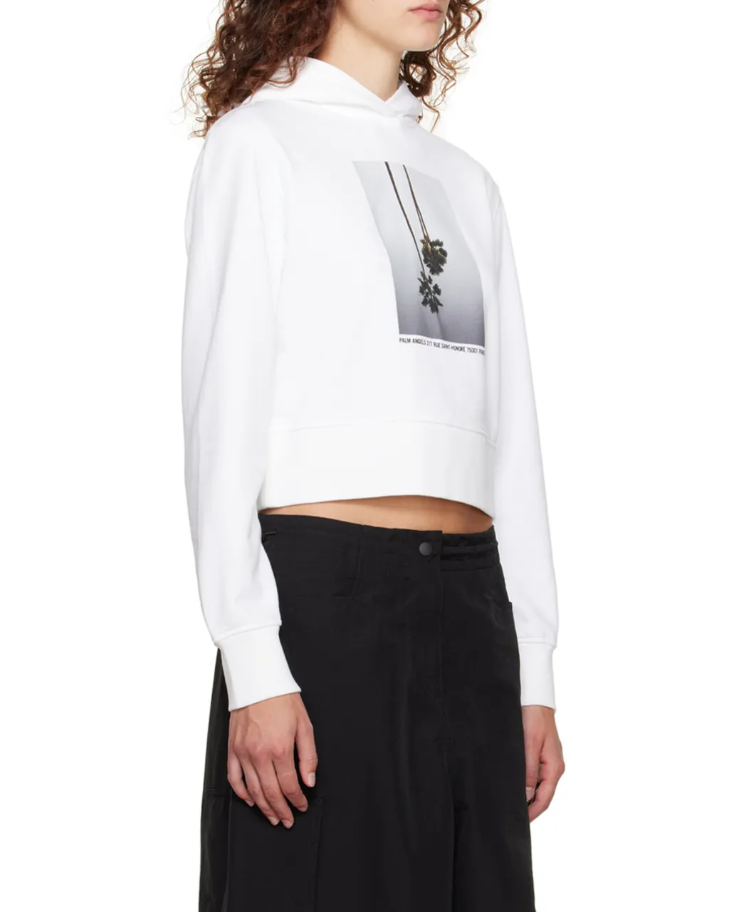 Palm Angels Graphic Printed Drawstring Hoodie