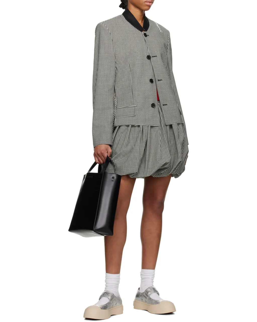 Marni Logo Printed Drawstring Tote Bag