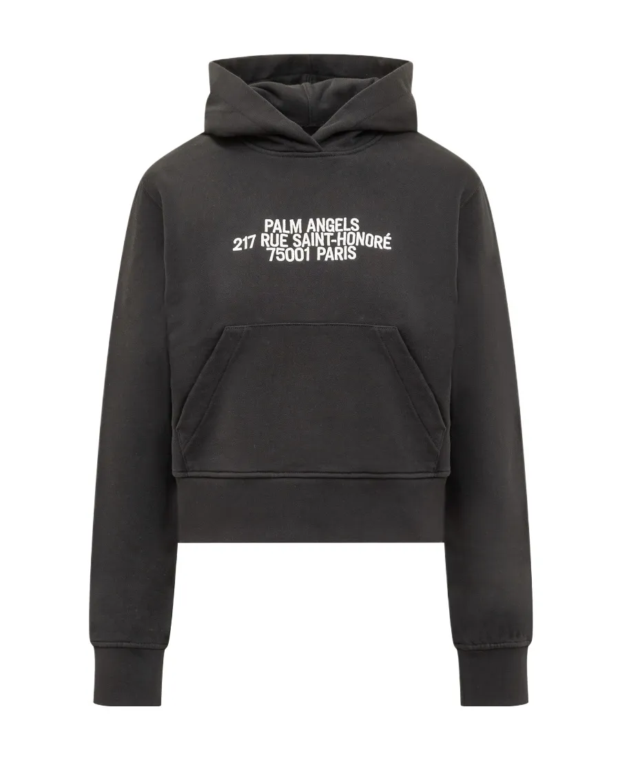 Palm Angels Logo Detailed Hoodie