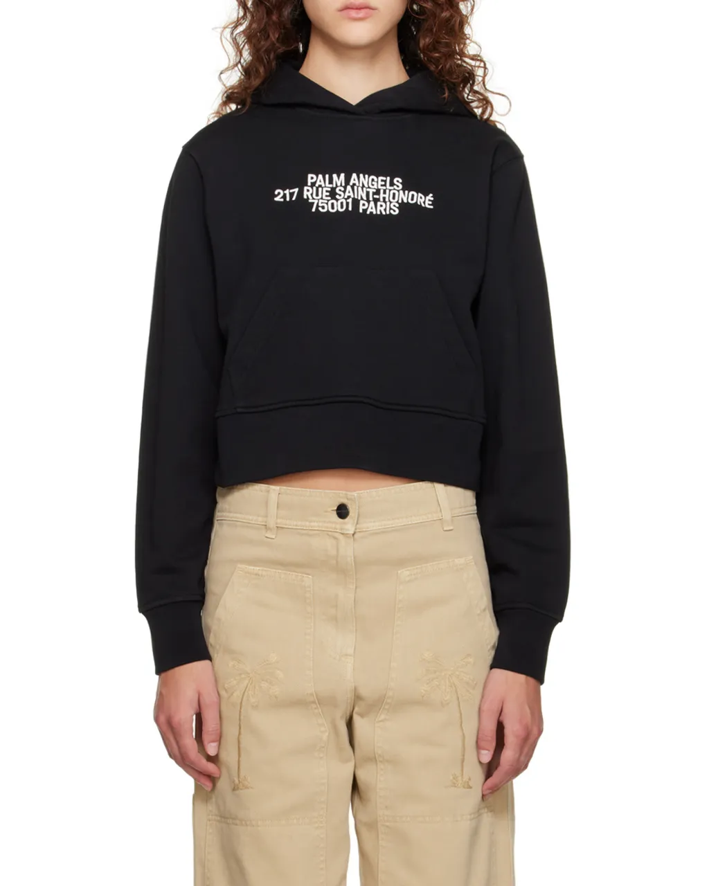 Palm Angels Logo Detailed Hoodie