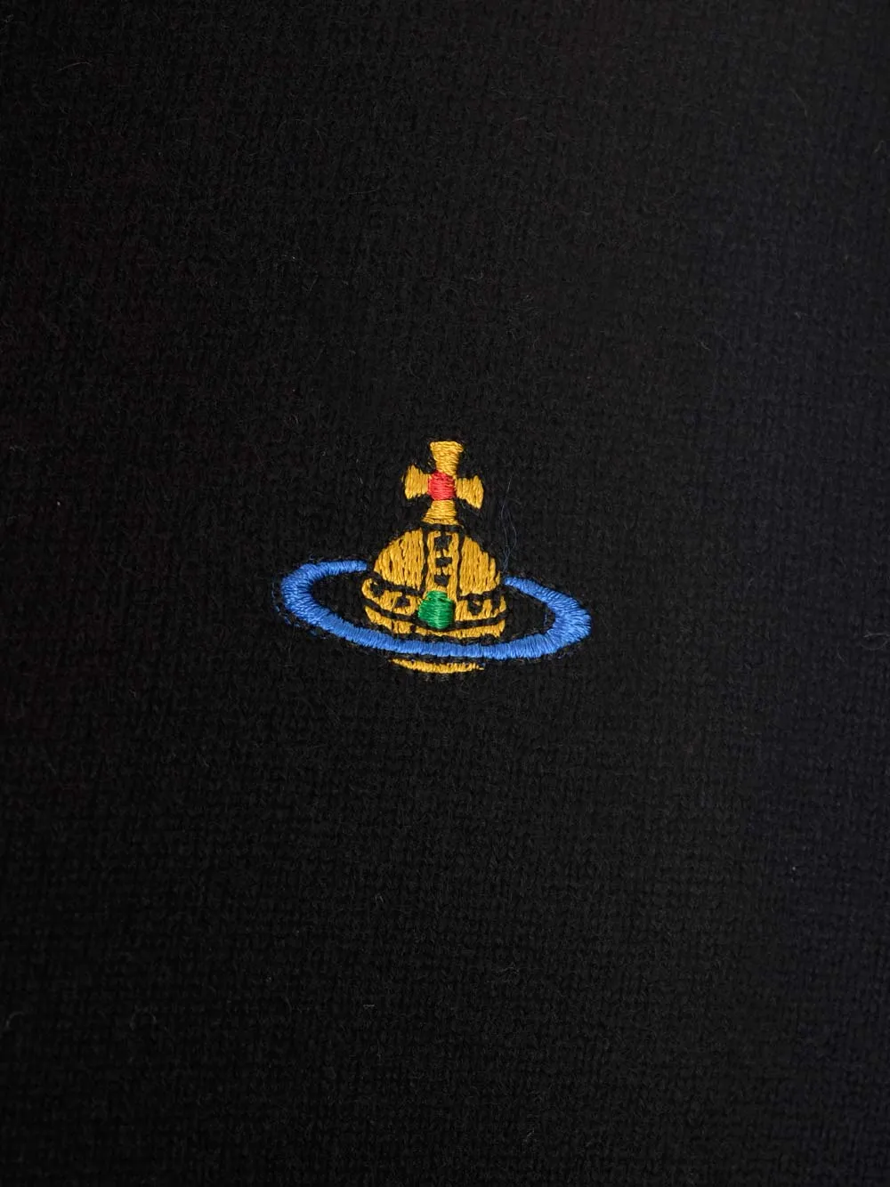 Vivienne Westwood Orb Logo Embroidered V-Neck Cardigan