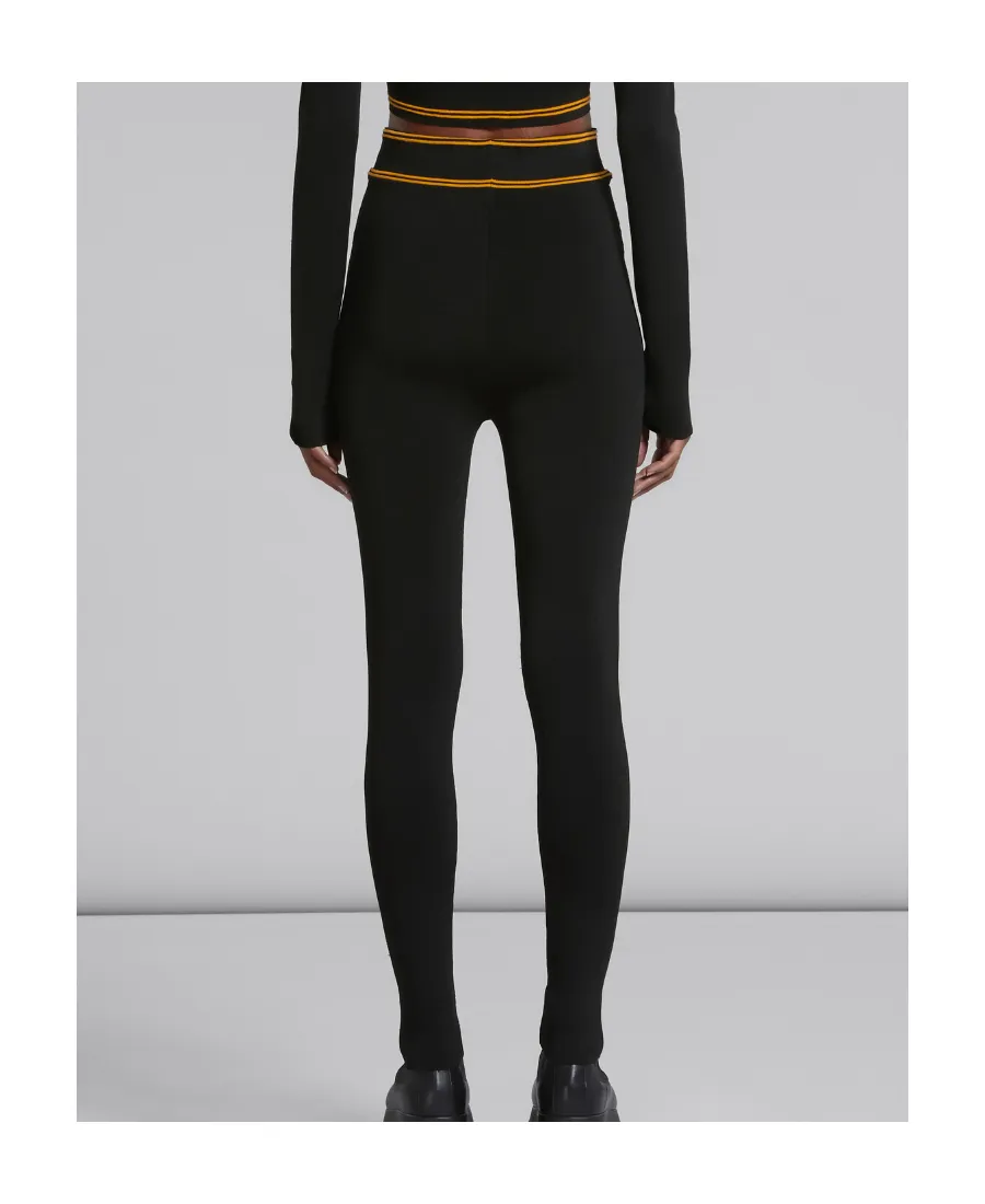 Marni Logo Waistband High Waist Trousers