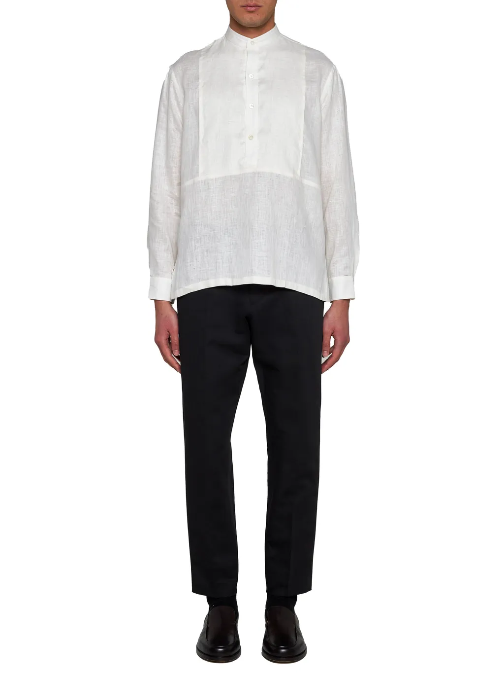 Cotton-Blend Tailored Trousers