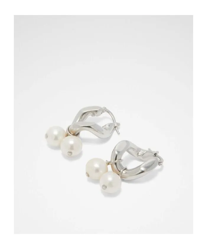 Jil Sander Pearl-Embellished Drop Earrings
