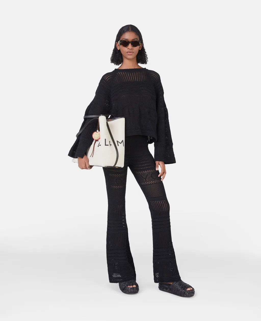 Stella Mccartney Crochet-Knit Crewneck Top