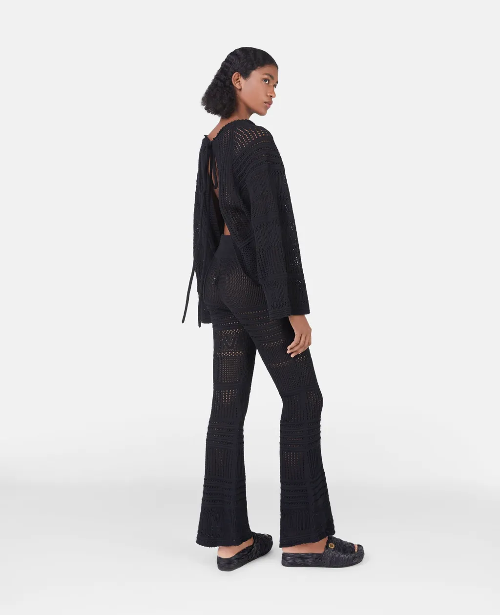 Stella Mccartney Crochet-Knit Crewneck Top
