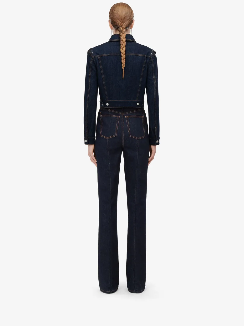 Alexander Mcqueen Cropped Denim Jacket